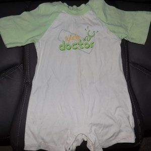 Children's Place Future Doctor Green/White Romper